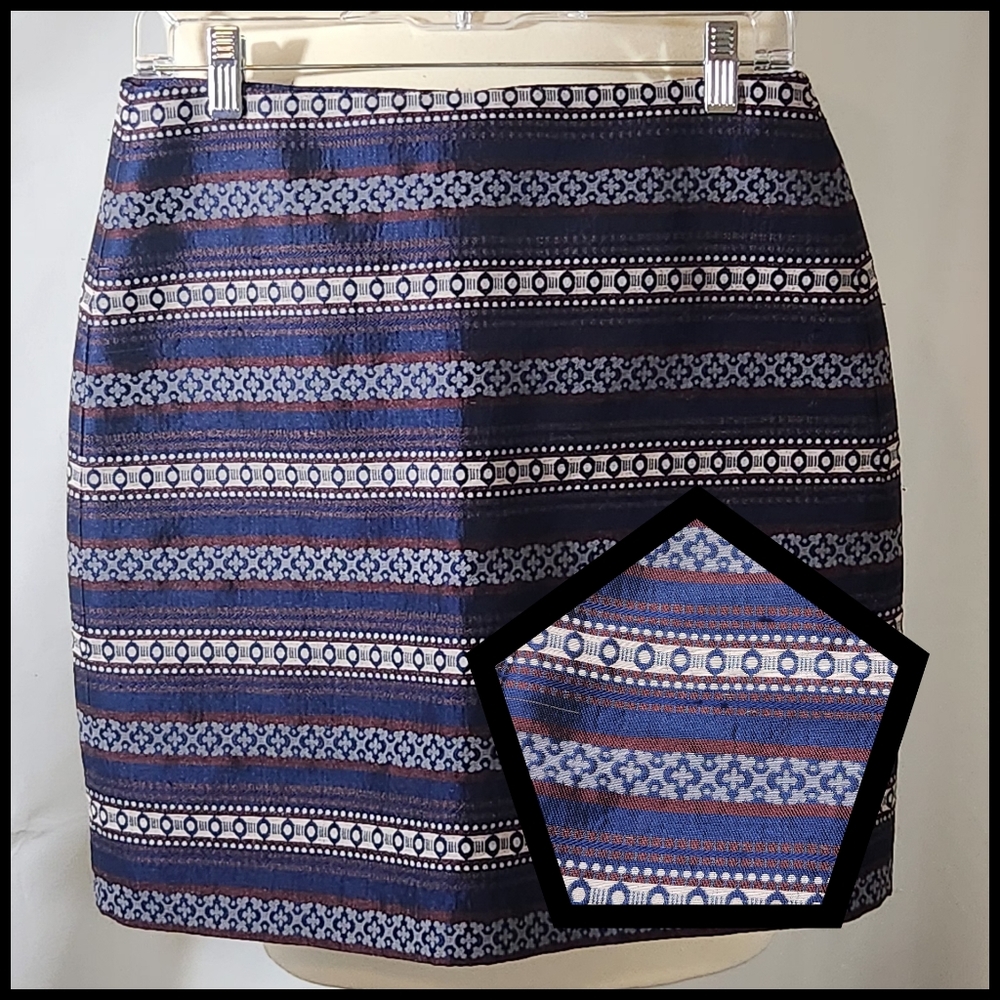 2/$30 Loft Ann Taylor Women's Sz 6 Geometric Knee Length Straight Pencil Skirt